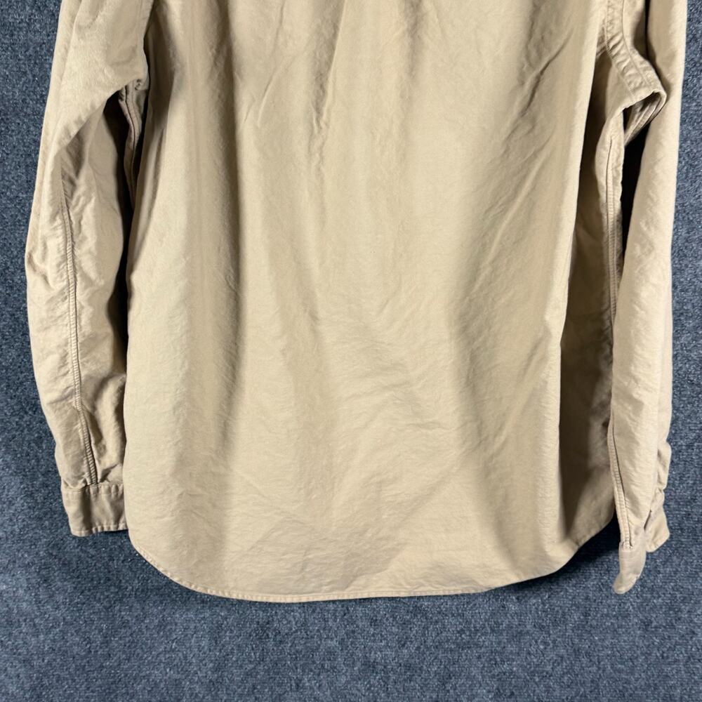 Ralph Lauren Oxford LS Shirt Mens L Tan Khaki Classic Fit Cotton Button Down - Picture 6 of 13